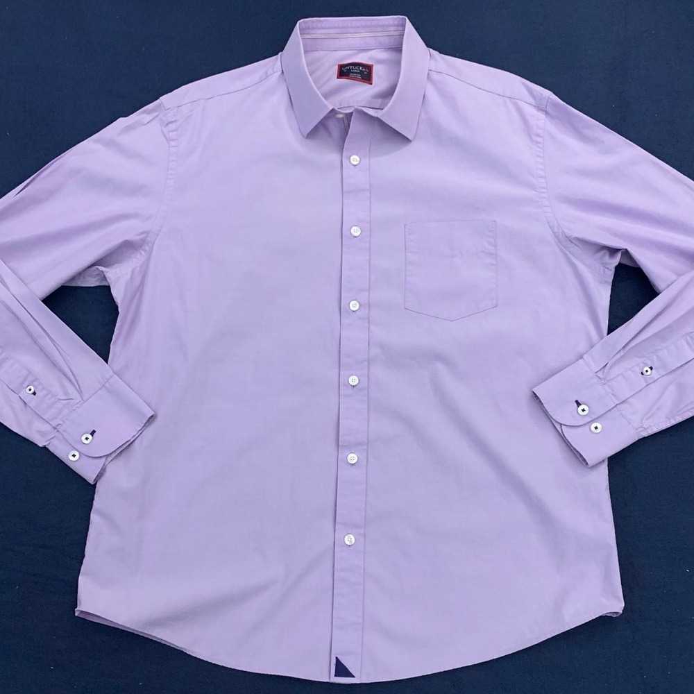 UNTUCKit LS 100% Cotton Lavender Shirt - Picture 2 of 5
